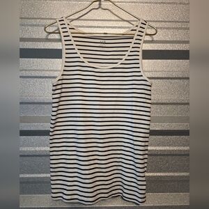 GAP Black and White Striped Tank Top